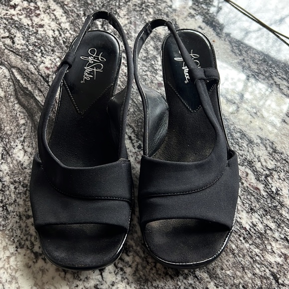 Escarpins LifeStride Noirs à Bride - Taille 9 - Matière Stretch Occasion En Excellent état
